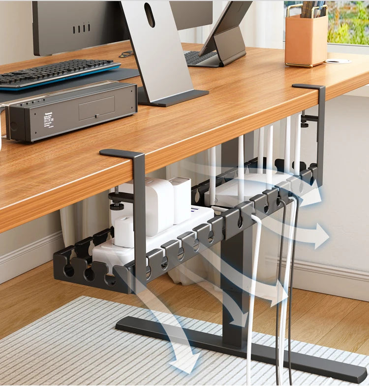 Desk Cable Management Tray,Wire Management, Cable Tray with Clamp for Wire Organizers,Computer Cord Rack for Office,Home