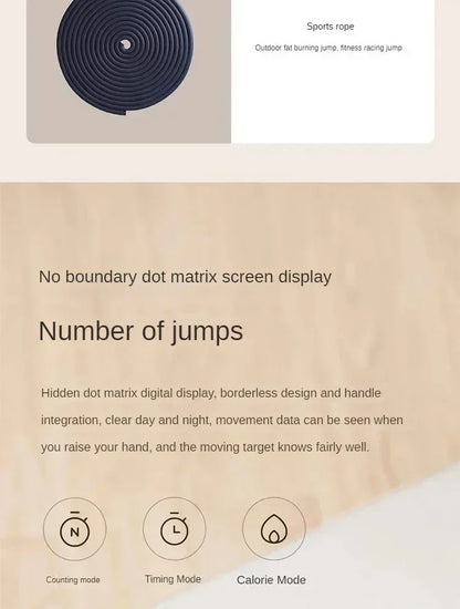 Mi Home Smart Jump Rope Counter, Xiaomi Jump Rope Thread with Fit App Adjustable Calorie Calculation for Sports and Fitness