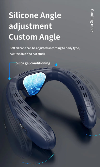 New Wearable Neck Fan Hanging Neck Fan Rechargeable Semiconductor Cooling Bladeless Fan Outdoor Personal Fan Wearable Cooler