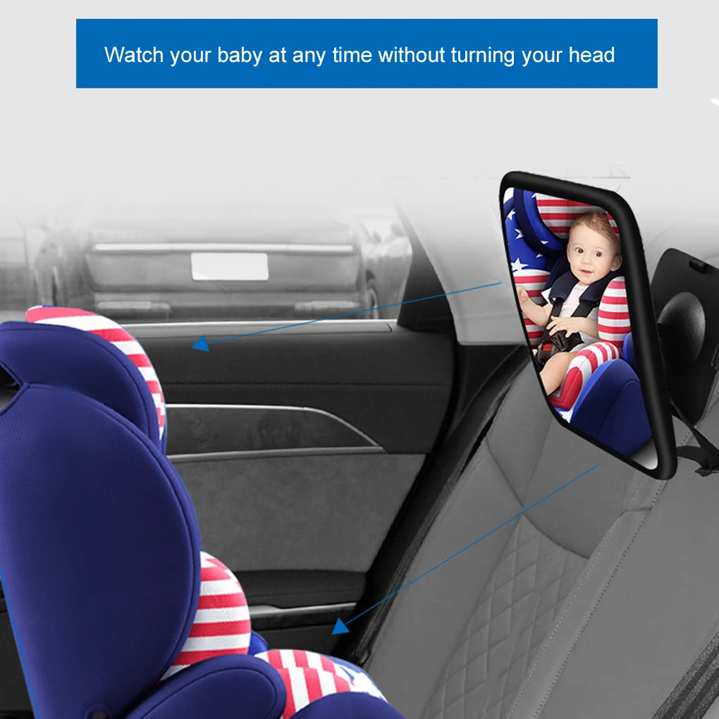 Car Rearview Mirror Adjustable Baby Mirrors Car Back Seat Rearview Facing Headrest Mount Child Infant Safety Monitor Accessories