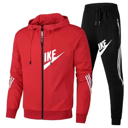 Casual sportswear set, 2-piece set, top and bottom wear. Fashion, jogging, outdoor, fashionable sportswear for men first 2025