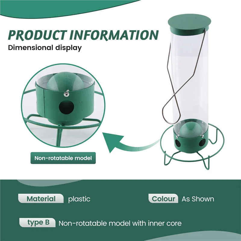 WON Droll Yankees Squirrel-Proof Wild Bird Feeder Outdoor Patio Wrought Iron Hanging Bird Feeder