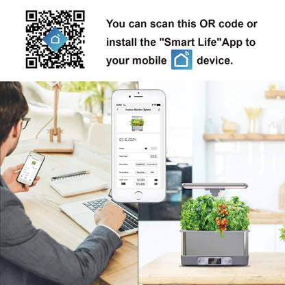 8 Pods Hydroponics Growing System Herb Garden Kits Indoor Adjustable Height Automatic WIFI Intelligent Hydroponic Planter