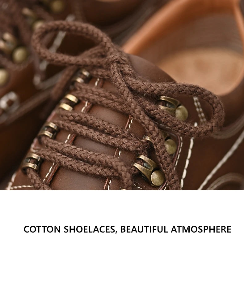 Outdoor Hiking Shoes Men Sneakers Summer Slip on Casual Men Shoes Breathable Suede Leather Shoe Anti-skid Walking Shoes Footwear