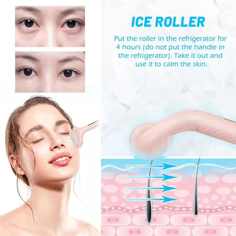 Ice Face Roller Massager Skin Lifting Tool Face Lift Massage Body Neck Skin Tighten Anti-wrinkles Pain Relief Skin Care Tools