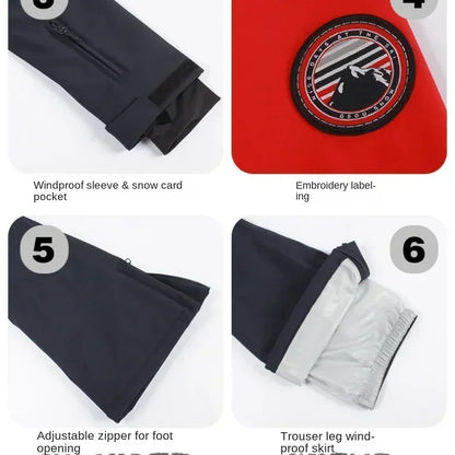 Snow Suites Winter 1PS Snowboard Wear Sports Women Snowsuits 2025 Female Windproof Skiing Suites Hooded Waterproof Ski Clothing