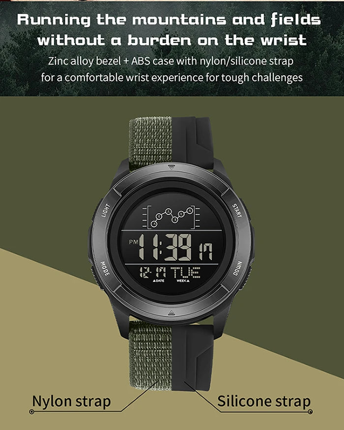 SANDA 2198 Single Monitor Male Student Electronic Watch Multifunctional Waterproof sports Student Electronic Watch 2025
