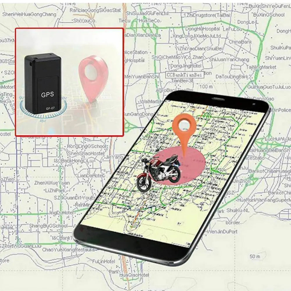 Powerful Magnetic GPS Car Tracker GF-07 for Vehicles, Motorcycles, Bikes & Pets - Real-Time GSM/GPRS Locator &Positioning Device