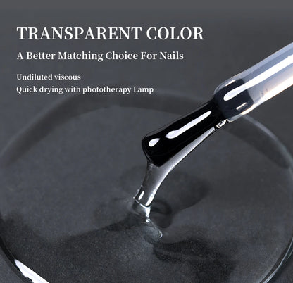 AWStorG 15ML Nail Tips Glue Gel For Falses Nail Tips Fast Extension 3 IN 1 Function Nails Art Transparent Gel Polish Soak Off UV