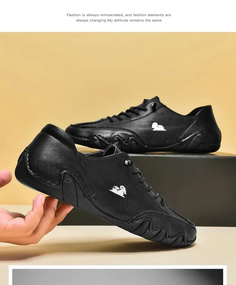 Men's Shoes 2025 Spring  Autumn New Business Casual Leather Shoes Men's Single Shoes Simple British Loafers Trendy Travel Shoes