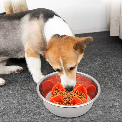 Convenient Silicone Dog Slow Feeder Safe Anti Choking Pet Slow Food Bowl Nonslip Soft Puppy Feeding Bowl for Pet