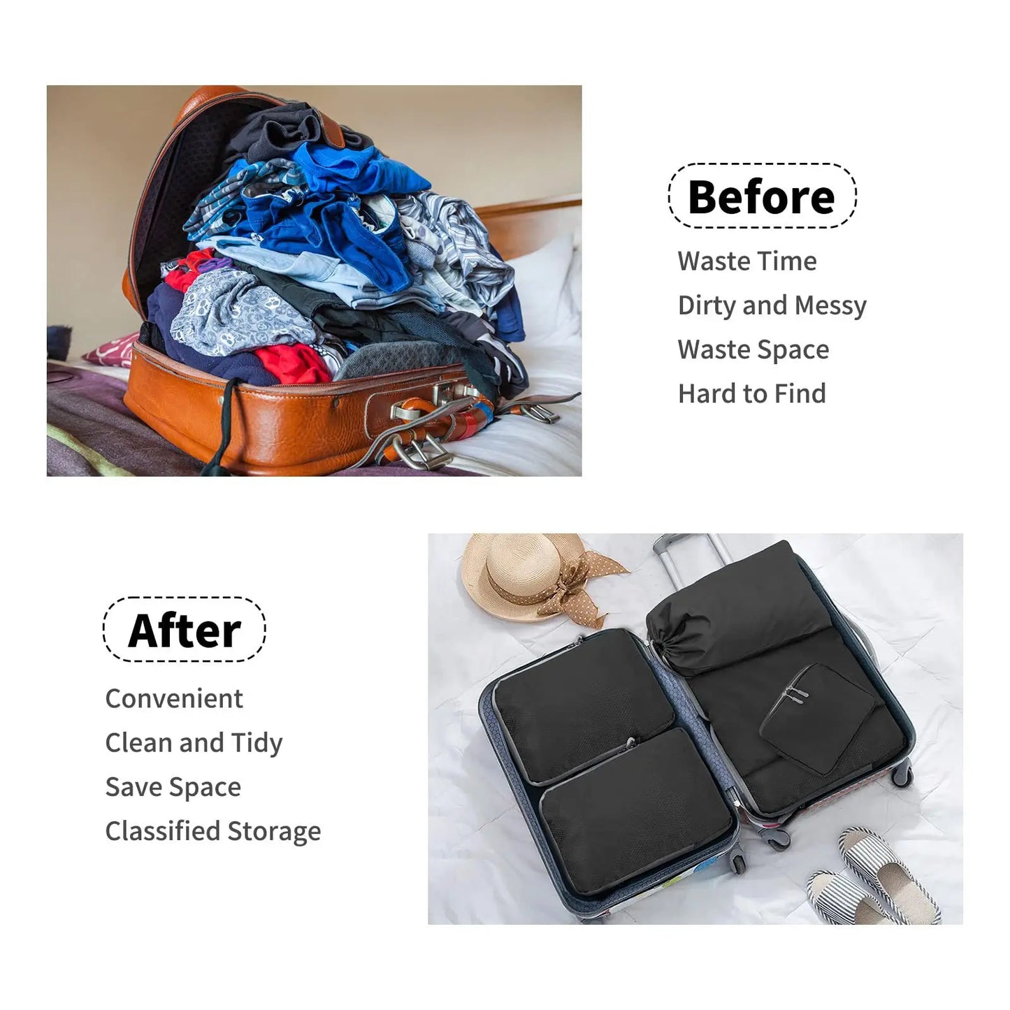 Compression Packing Cubes,Travel Packing Cubes for Carry on Suitcases, Expandable/Compression Bags for Clothes Travel Accessorie