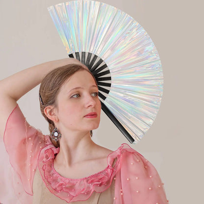 Rave Fan  Festival Fan Hand Fans Foldable Kung Fu Fan Large Phantom Clack Fan Folding Fans Craft Hand Fans for Party Line Dance