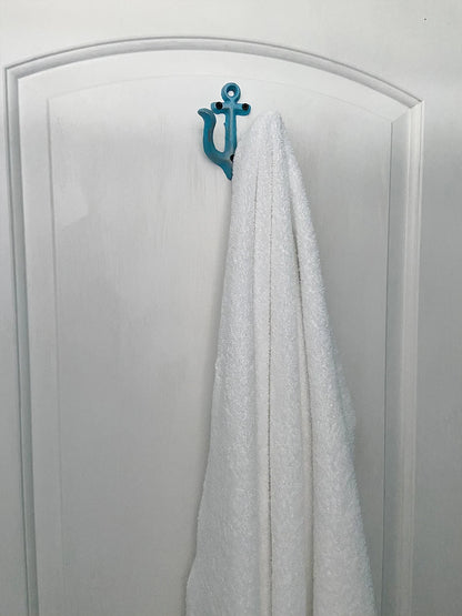 Cast Iron Nautical Anchor Wall Hooks Coastal Theme Decorative Hooks Towel Hanger Jacket Holder Unique Key Hooks Backpack Racks