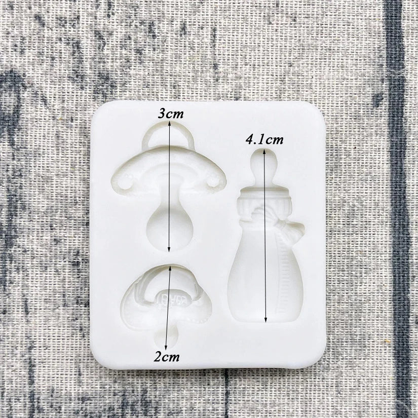 Baby Pacifier Feeding Bottle Silicone Sugarcraft Mold Resin Tools Cupcake Baking Mould Fondant Cake Decorating Tools