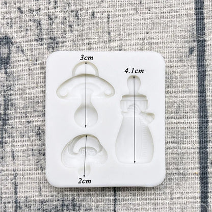 Baby Pacifier Feeding Bottle Silicone Sugarcraft Mold Resin Tools Cupcake Baking Mould Fondant Cake Decorating Tools