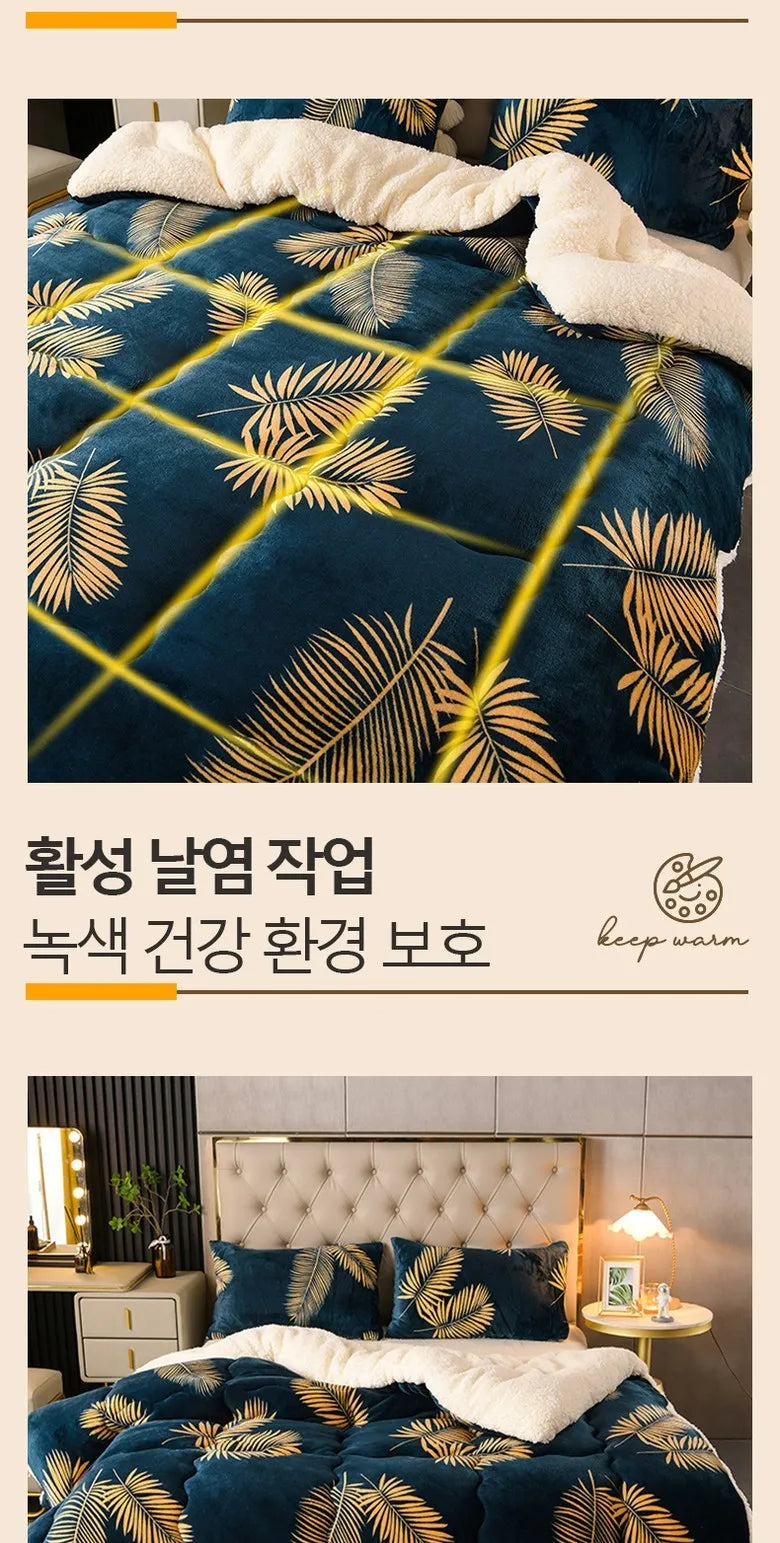 New Super Thick Winter Warm Blanket for Bed Artificial Lamb Cashmere Weighted Blankets Soft Comfortable Warmth Quilt Comforter