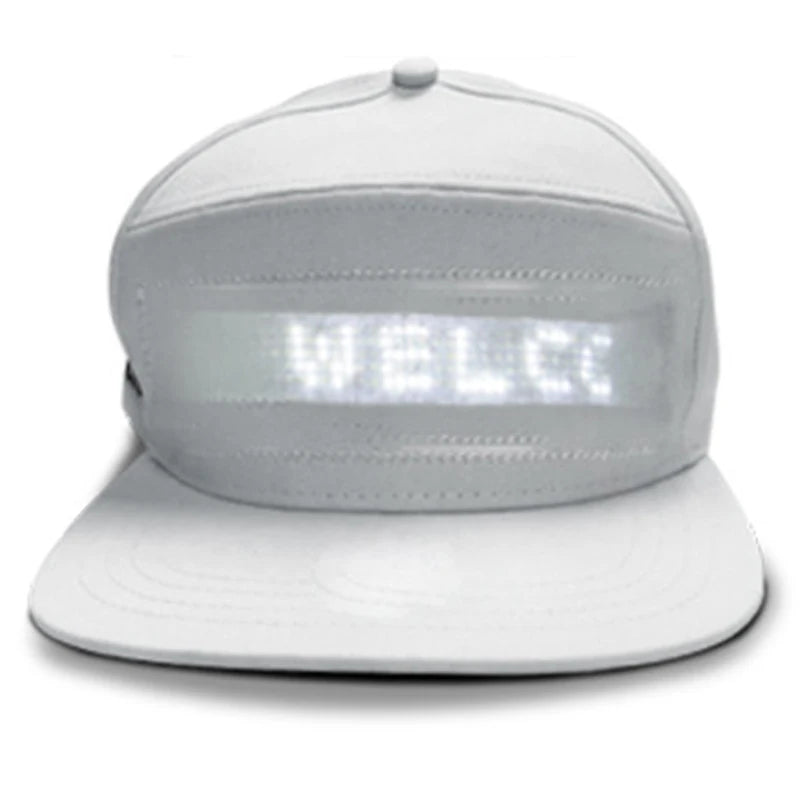 Luminous LED Cap DIY Message And Picture Bluetooth Control Fashion Apparel Accessories LED Decor Glowing Baseball Cap