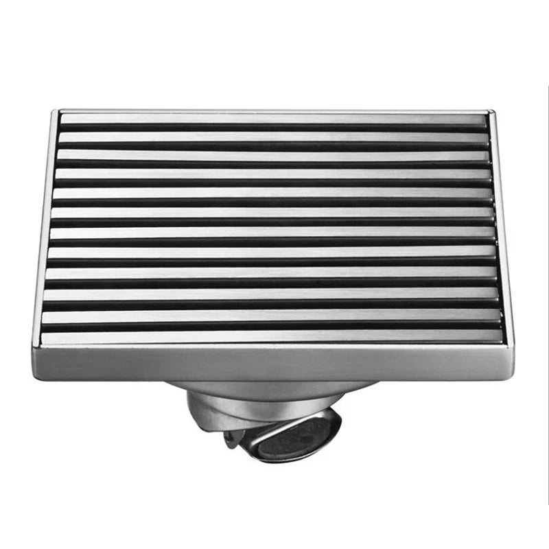 304 Stainless Steel Balcony Square Floor Drain Engineering Large Displacement Deodorant Floor Drain Outdoor Floor Drain