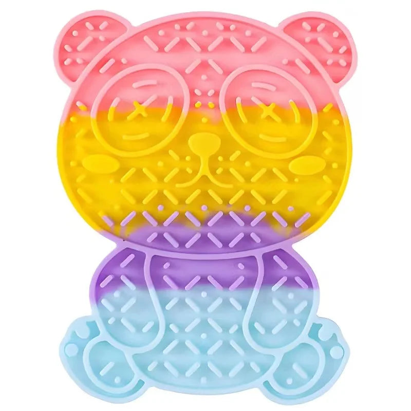 Pet Slow Feeding Mat Dog Silicone Lick Mat Slow Food Plate Dog Sucker Food Training Dog Feeder Supplies