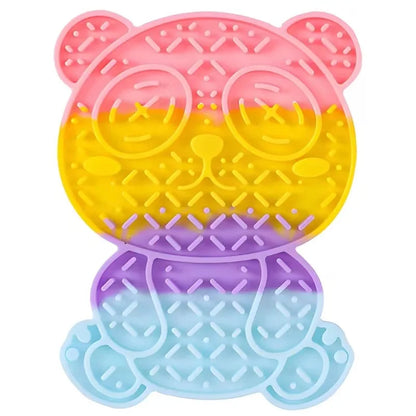 Pet Slow Feeding Mat Dog Silicone Lick Mat Slow Food Plate Dog Sucker Food Training Dog Feeder Supplies