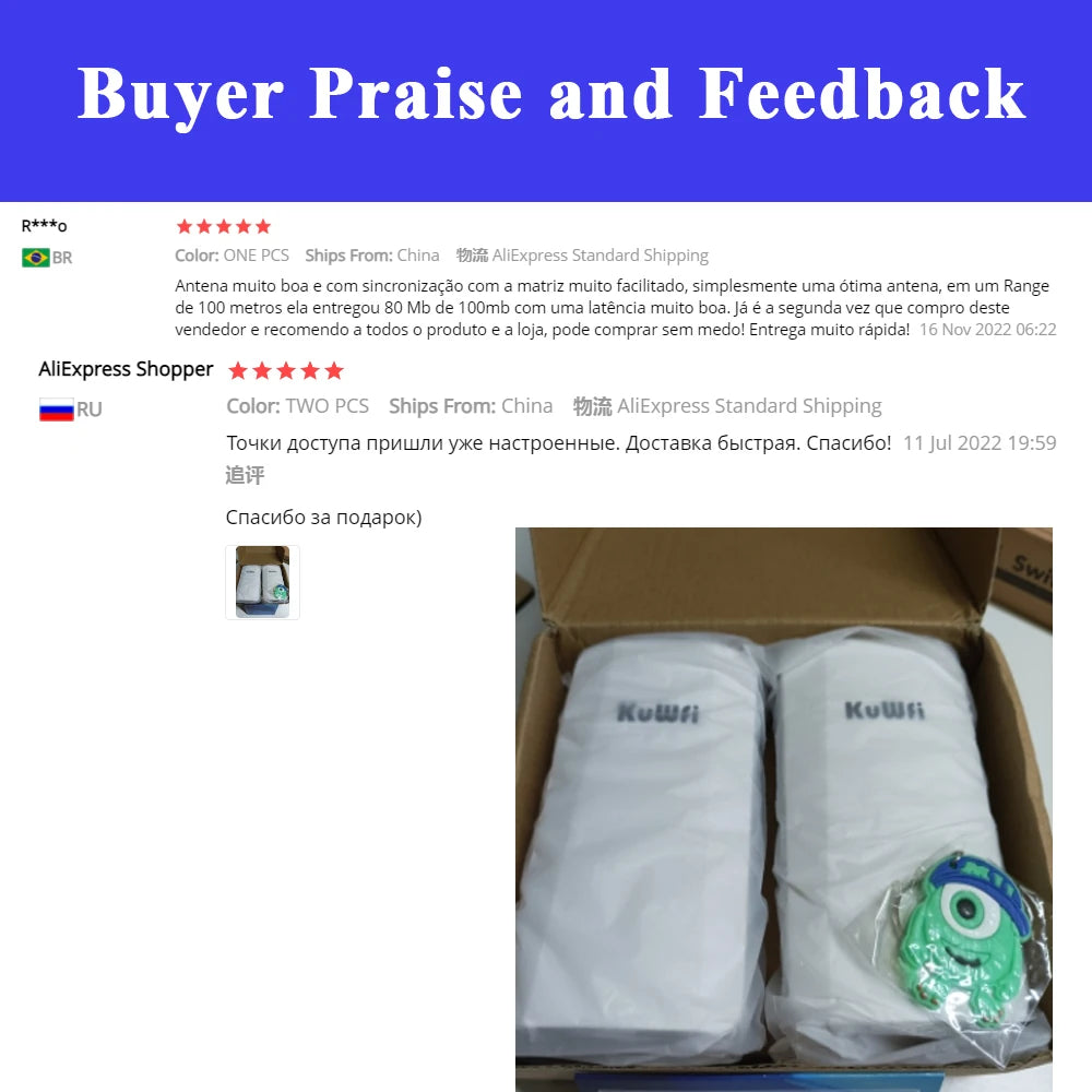 KuWFi Wifi Repeater 2.4G 300Mbps Outdoor AP Long Range Extender Smart Manage Router CPE Wireless Bridge Point to Point 1KM