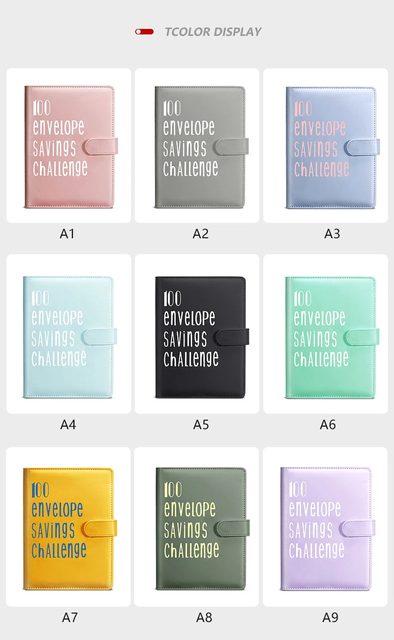 100 Envelope Cash Savings Challenge, Saving Challenge Envelop Book, Budget Envelope Financial Assistant, A5 Size Cash Binder