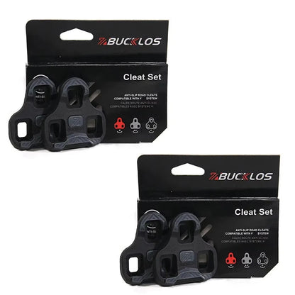 BUCKLOS for LOOK Keo Cleats Float Road Cycling Shoes Pedal Cleats for Look Keo Bike Self Locking Pedal Plate 4.5/9 Degree 1/2pc