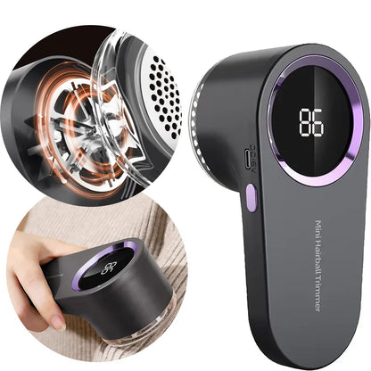 Lint Remover for Clothing Portable Electric Fuzz Pellet Remover LED Display Rechargeable for Clothes Fabric Shaver Fluff Remover