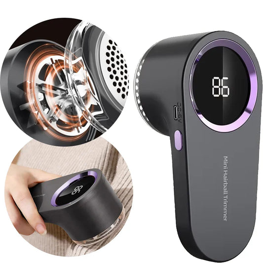 Lint Remover for Clothing Portable Electric Fuzz Pellet Remover LED Display Rechargeable for Clothes Fabric Shaver Fluff Remover