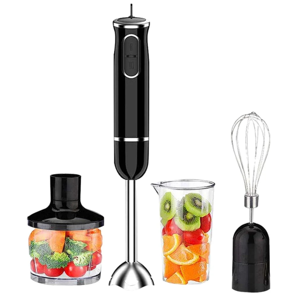4-in-1 Handheld Immersion Blender Hand Blender Set Stainless Steel Stick Blender 2 Speed Control One Hand Mixer kitchen Tool