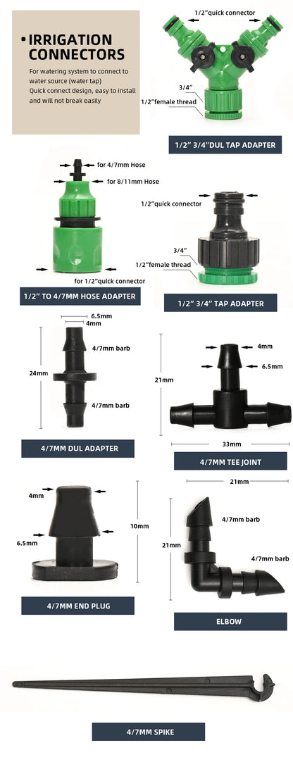 Watering System With Timer Micro Drippers For Irrigation Drip Irrigation System Watering Set Water Plant System Automatic