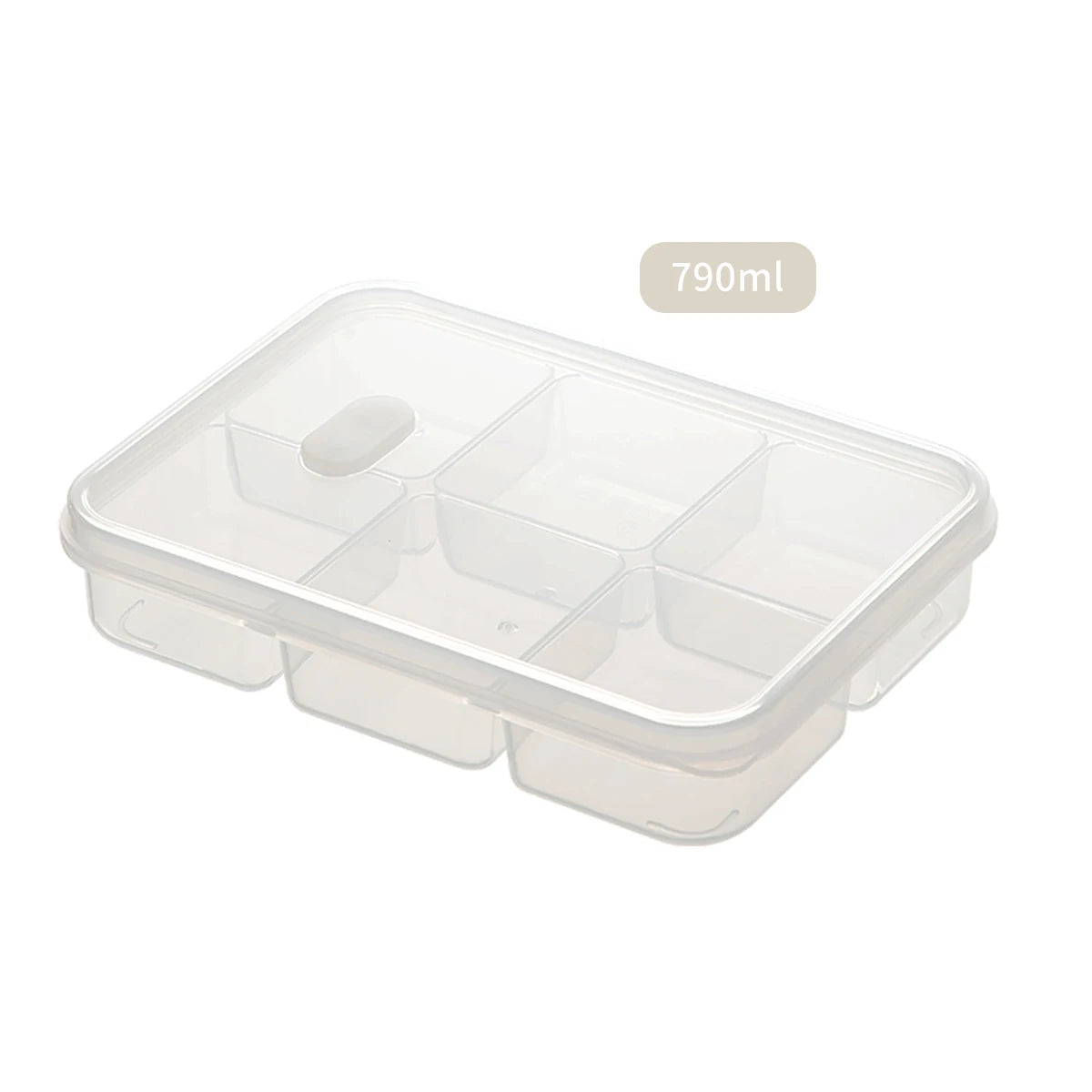 WORTHBUY 4/6-Grids Fridge Sealed Fresh-Keeping Box With Lid Plastic Freezer Food Storage Box Reusable Food Container For Kitchen