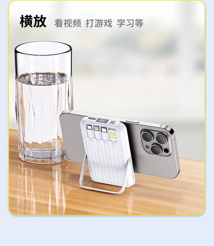 10000mAh Wireless Power Bank Magnetic 15W Wireless Charger with Stand External Battery PD20W Fast Charging For iPhone PowerBank