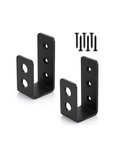 2pcs Shed Security Bar Door Brackets Door Barricades Clamps U Bracket Bar Door Locks Supports for Home Barn Shed Garage Gate