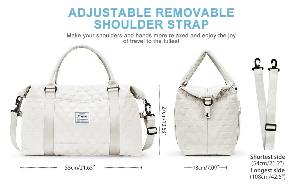 Large Duffle Tote Bag Weekender Carry on Overnight Bags for Women Travel With Trolley Sleeve Wet Pocket, Sports Tote Gym Bag