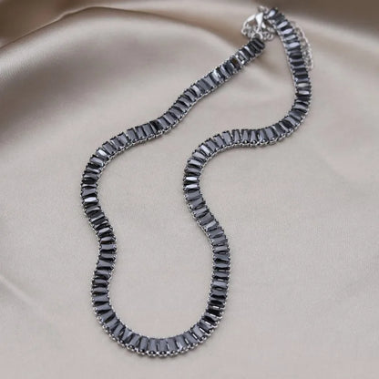 Korean hot selling fashion jewelry, copper inlaid zircon, luxury shiny necklace sexy ladies party necklace