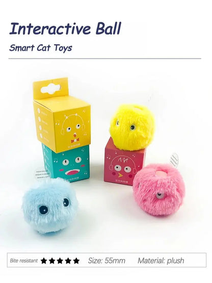 Cat Toys Balls Sound Frogs Birds Chirping Crickets EVA Balls Rolling Cat Plush Soft Self-Heeling Teaser Toys Pet Accessories