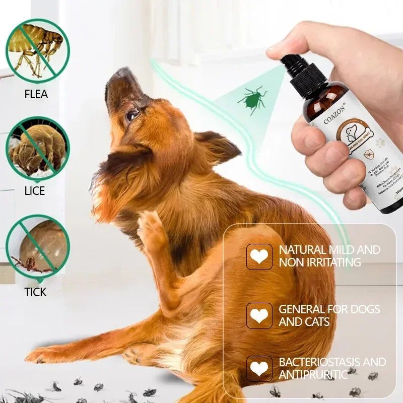 Spot Pet Flea Spray Acarid Spray Dog Cat External Anthelmintic Flea Lice Ticks Spray
