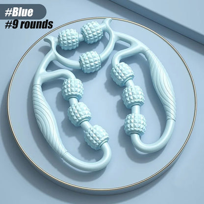 1Pcs 9-Wheel Fascia Muscle Roller,Cellulite Roller,Massage Roller for Relieve Muscle Soreness Thigh,Calf, Arm Reduce Cellulite