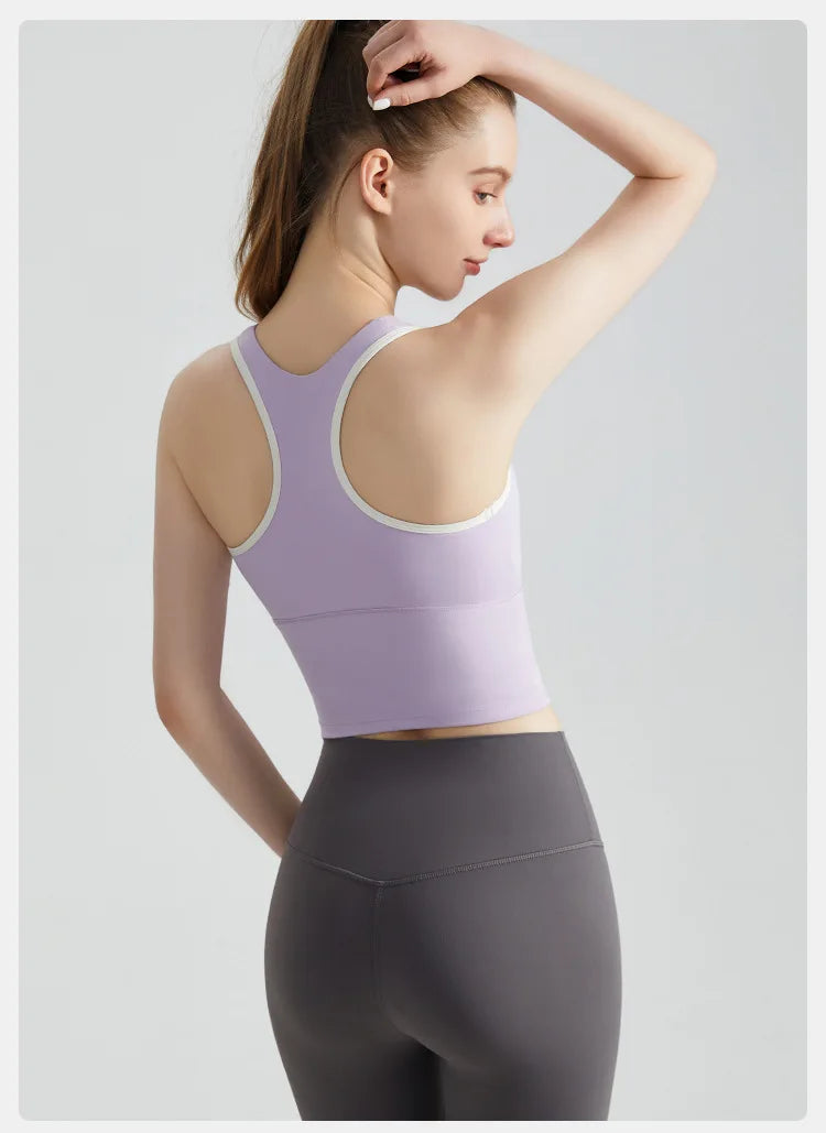 Sports Bra for Women, Shock-absorbing High-strength Breast Pad Integrated External Fitness Vest for Women