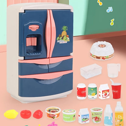 Refridge Simulation Toys For Kids, With Fog, Music & Lights, Kitchens Refrigerator Play Set For Children, Indoor Game, For Boys