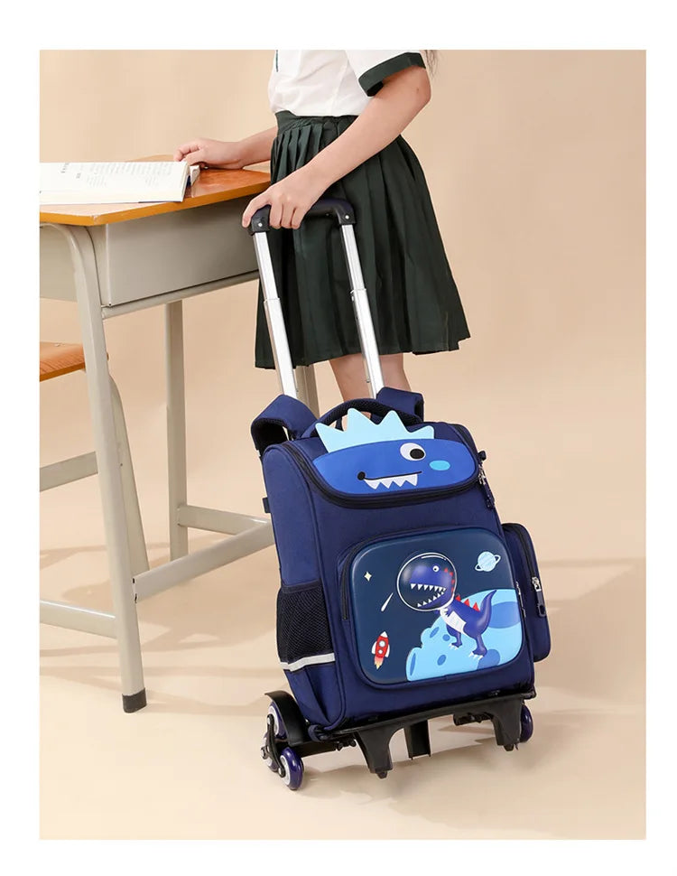 Kids Trolley Backpack For Girls Primary School Rolling Backpack for Boys School bag with Wheels School Wheeled Backpack Book Bag