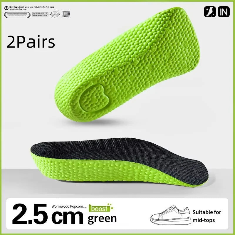 1Pair Height Increase Insoles for Men Women Shoes Flat Feet Arch Support Orthopedic Insoles Sneakers Heel Lift Half Shoe Pads
