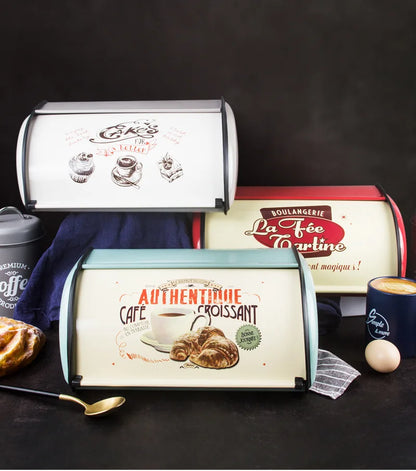 Bread Bin Bread Holder Large Capacity Stainless Steel Bread Box Holder Bin Container Kitchen Storage Organizer Bread Storage Box