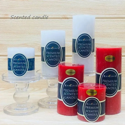 Flameless Pillar Candles Black Red Yellow Scented Candles Large Soy Wax Prayer Church Candles Aromatherapy