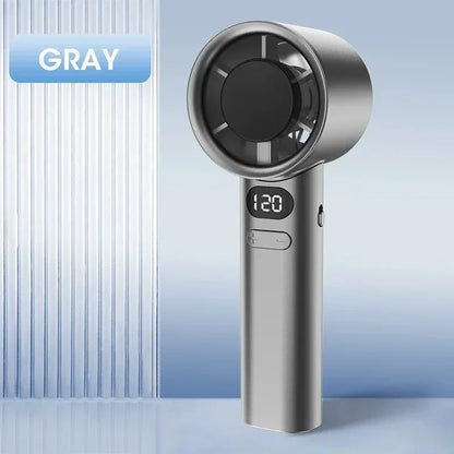 Mute Handheld Fan Mini Personal Highspeed Fan Portable Electric Fan USB Rechargeable 120 Gear Handheld Fan With Power Display