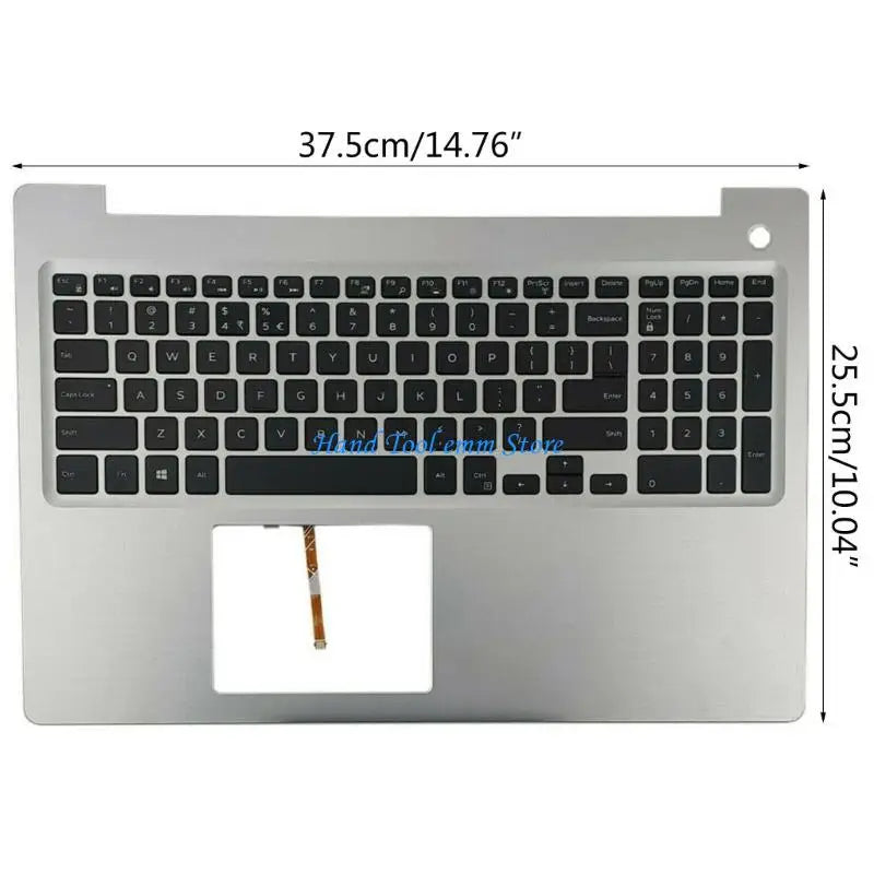 H37F US Laptop Upper Case Palmrest Backlit Keyboard for Dell 15 5570 5575