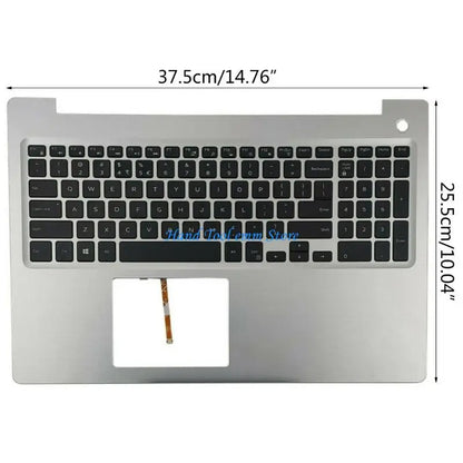 H37F US Laptop Upper Case Palmrest Backlit Keyboard for Dell 15 5570 5575