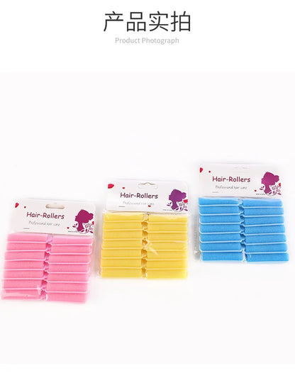 12pcs Soft Sponge Foam Cushion Hair Rollers Curlers Hair Salon Barber Curls Hairdressing Kit DIY Home Hair Styling Tools Бигуди